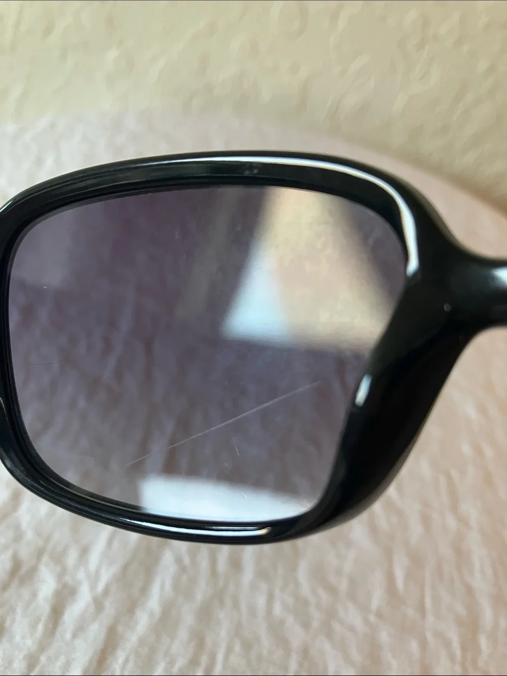 Coach: Black Women's Sunglasses- Dark Gradient Lenses- Scratches